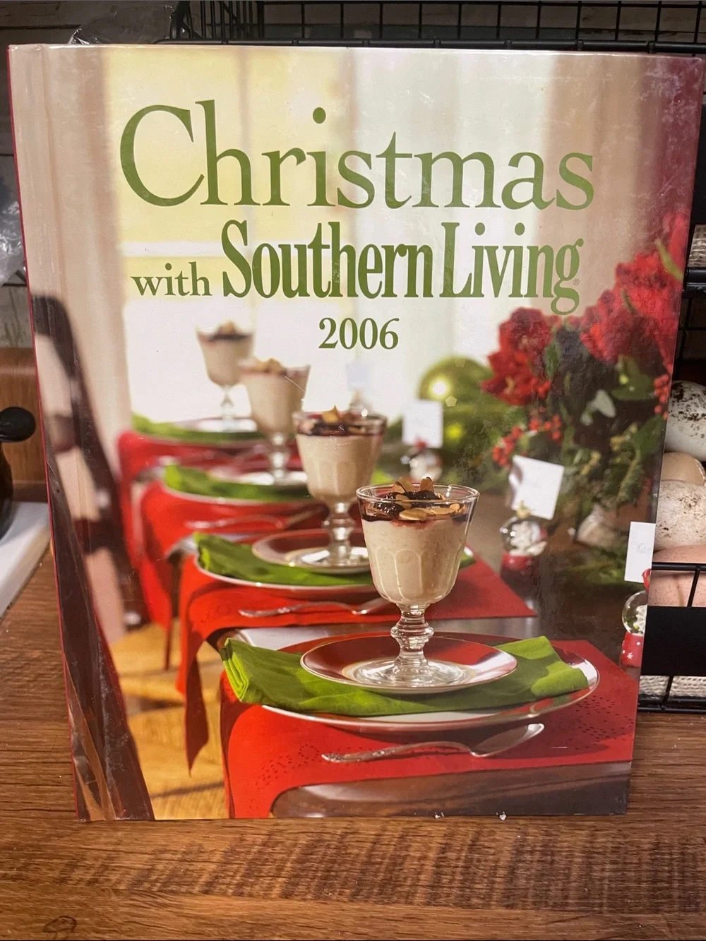 Southern Living Holiday Cookbook - Red & Green Table Setting